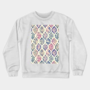 Patterned & Painted Floral Ogee in Vintage Tones Crewneck Sweatshirt